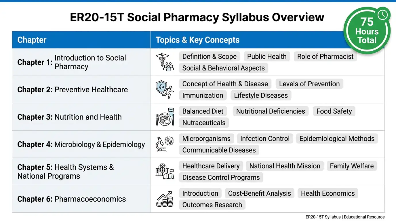 Social Pharmacy (Course Code: ER20-15T) — Complete D. Pharm 1st Year Notes & Syllabus Guide